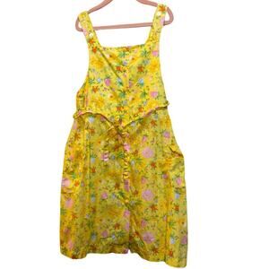 Jacadi Yellow Floral Summer Tank Dress SIze 10